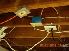 outlet from generator (orange cord)